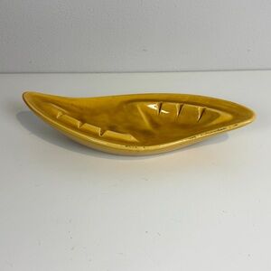 Vintage Freeman & McFarlin Ceramic Pottery Mid-Century Ashtray Yellow 50s